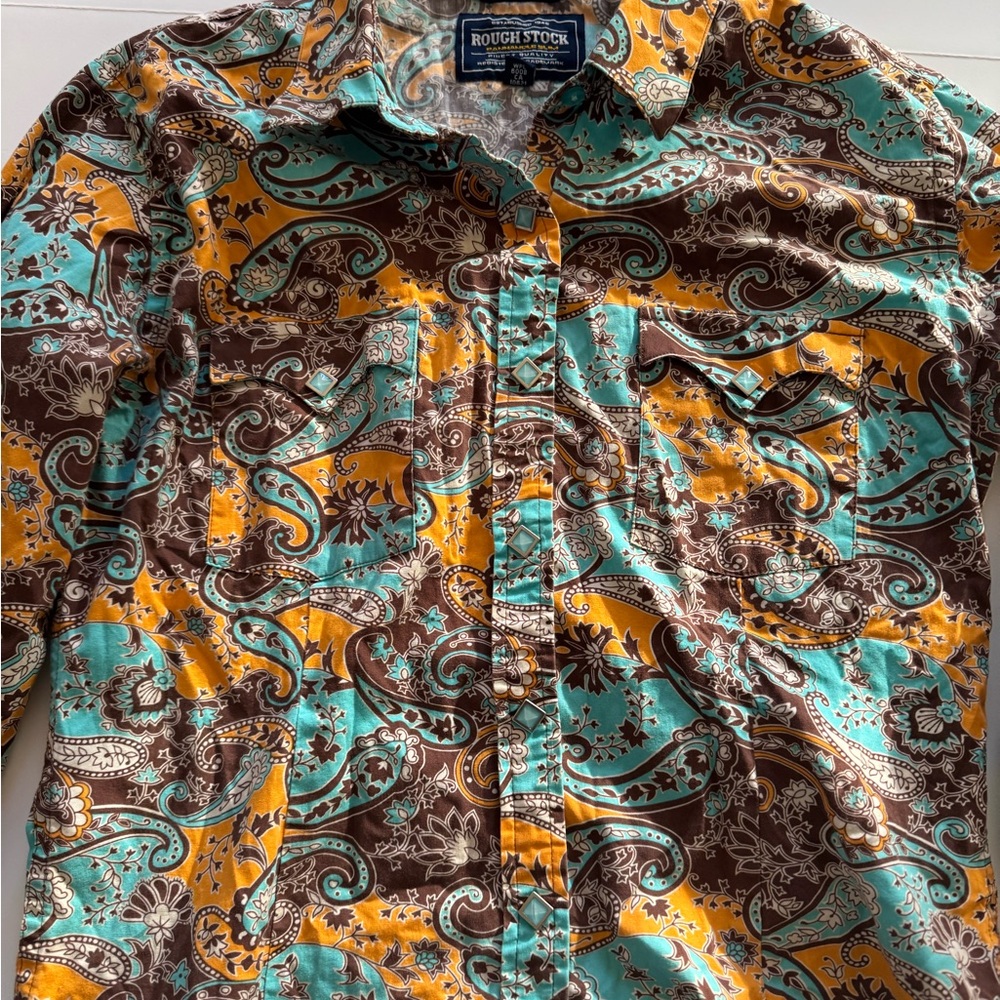 Paisley Button Down Shirt - Multicolor - Picture 8 of 9